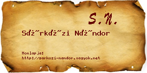 Sárközi Nándor névjegykártya
