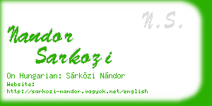 nandor sarkozi business card